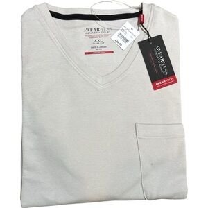 Men’s Kenneth Cole Awearness Slim Fit Short Sleeve V-Neck T-Shirt Bone XXL